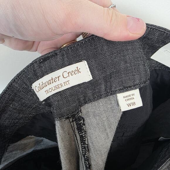 Coldwater Creek Grey Bootcut Classic‎ Going Out Front Pleat Trousers Size 18W - Picture 5 of 10